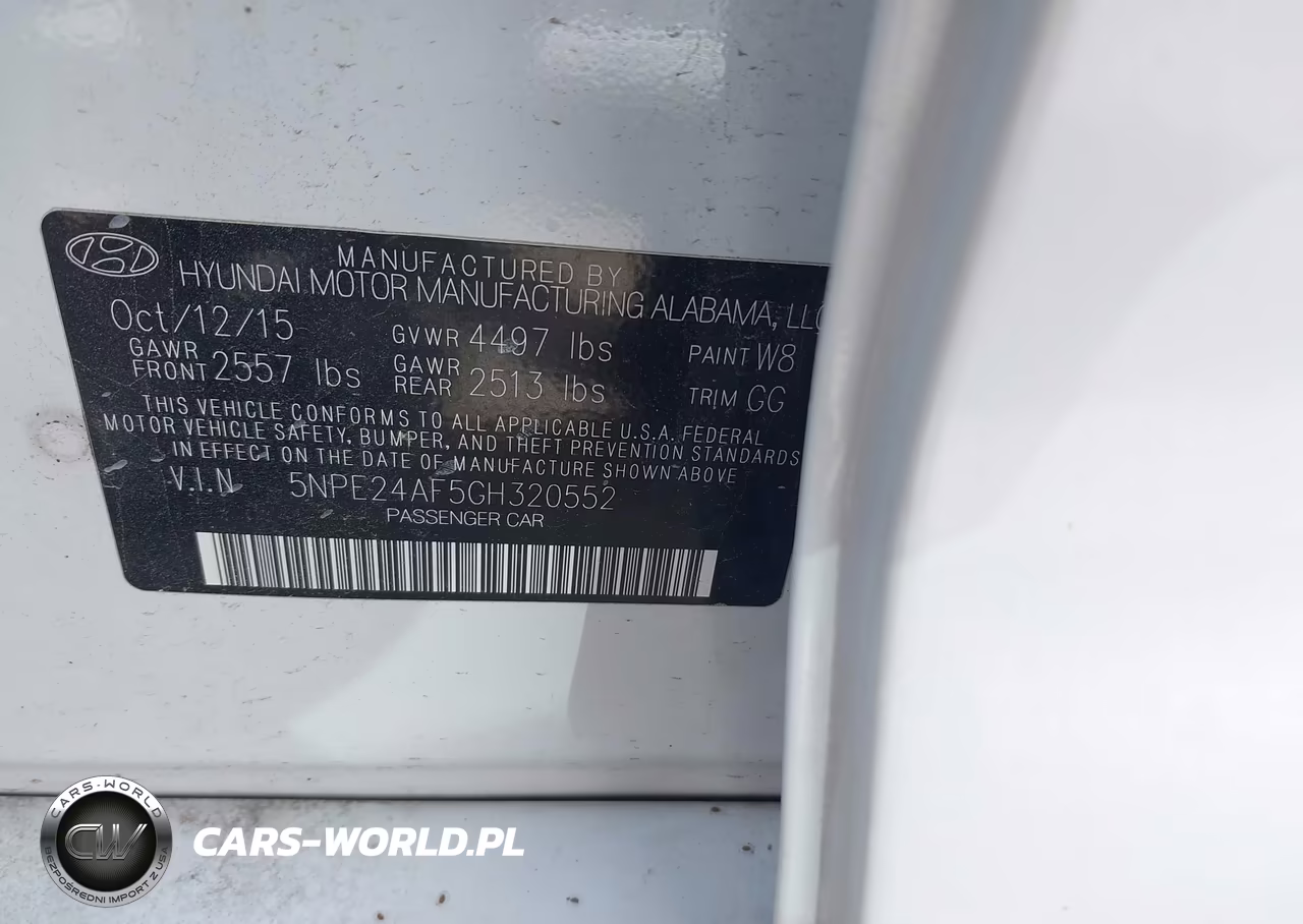 2016 Hyundai Sonata Se VIN:5NPE24AF5GH320552 - 9