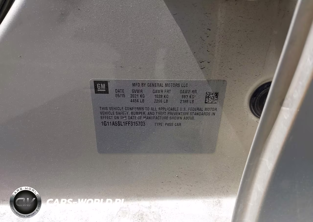 2015 Chevrolet Malibu 1Fl VIN:1G11A5SL1FF315703 - 9