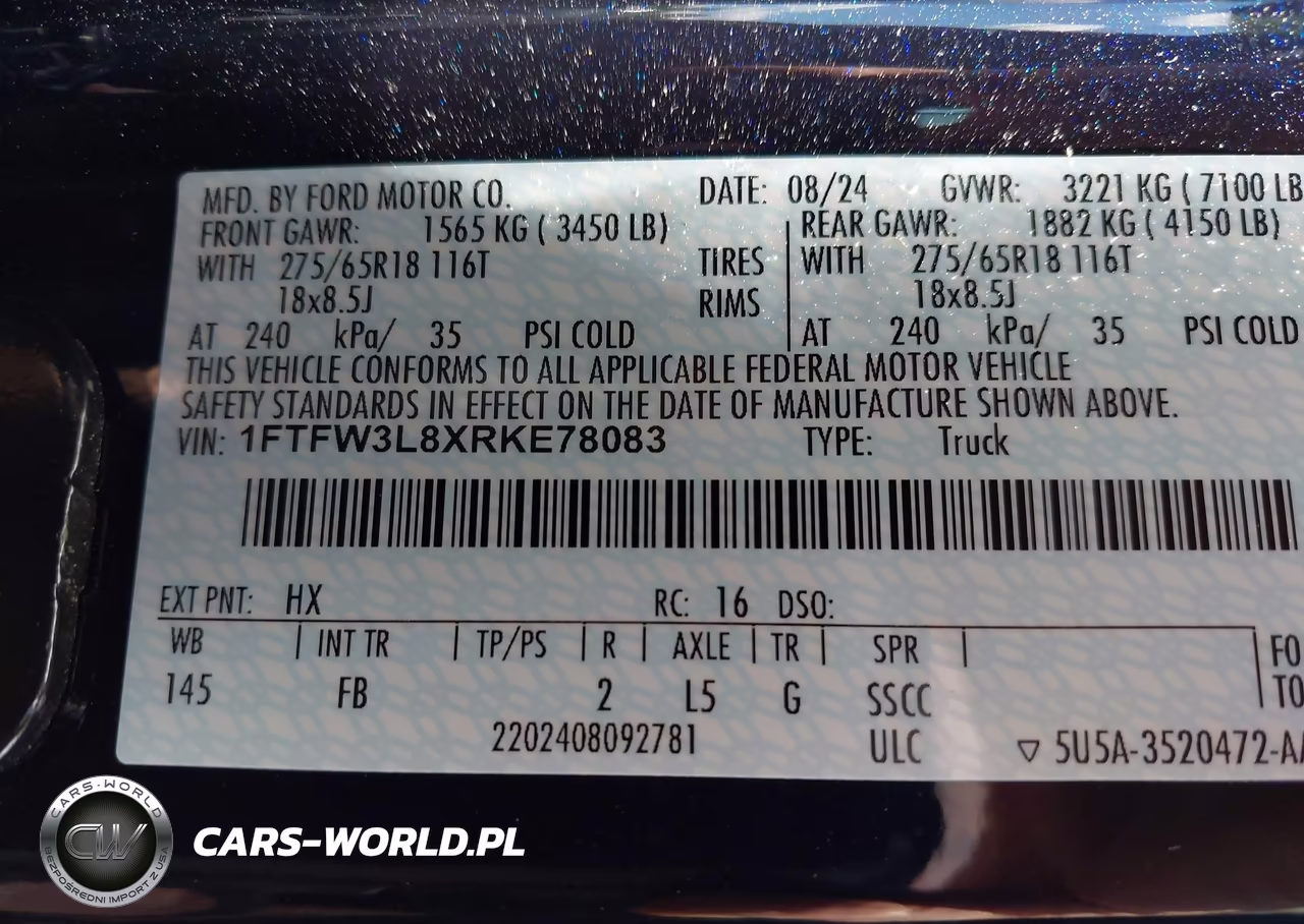 2024 Ford F-150 Xlt VIN:1FTFW3L8XRKE78083 - 9