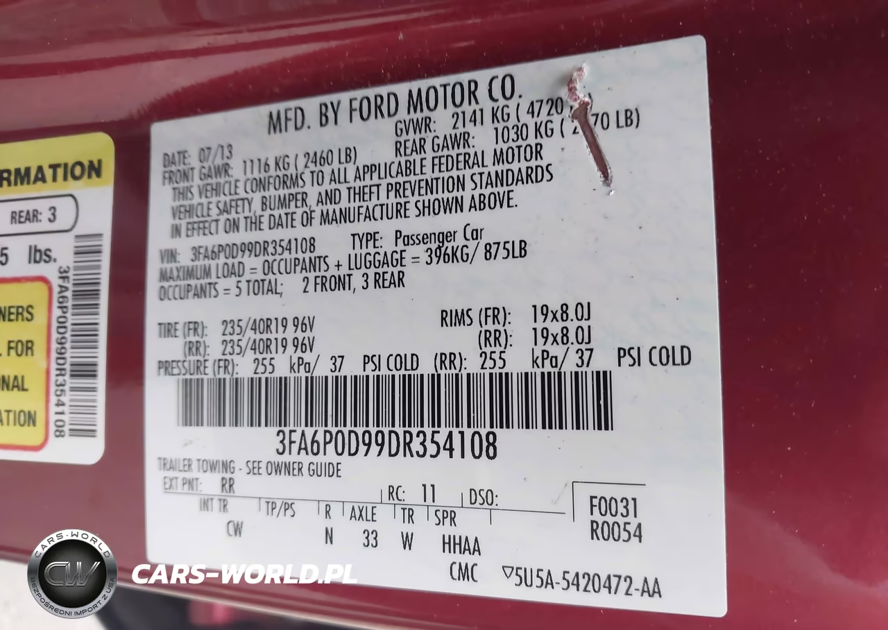2013 Ford Fusion Titanium VIN:3FA6P0D99DR354108 - 9