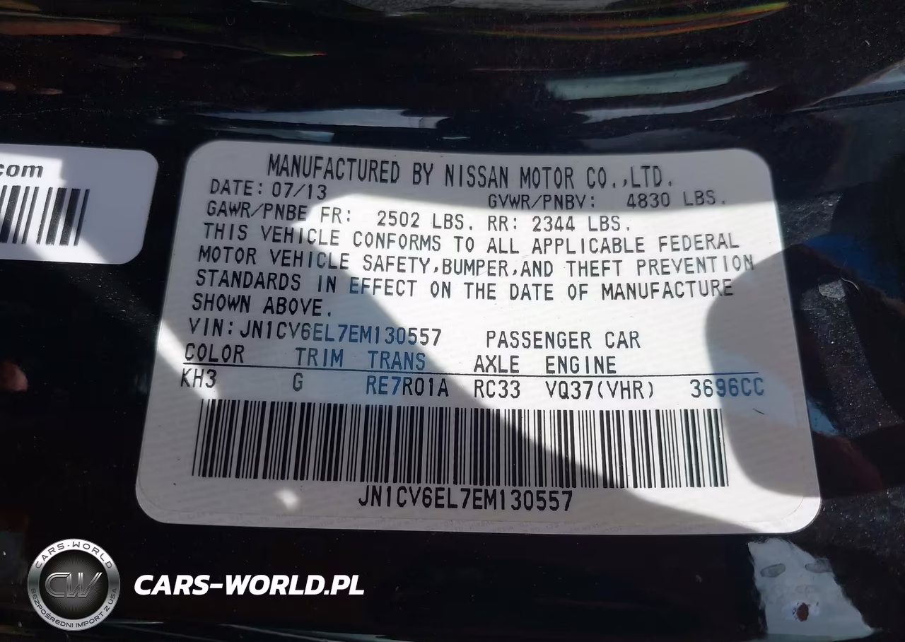 2014 Infiniti Q60 VIN:JN1CV6EL7EM130557 - 9