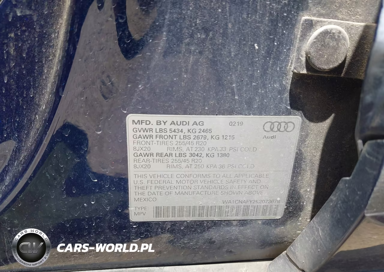 2019 Audi Q5 45 Premium VIN:WA1CNAFY2K2073678 - 9