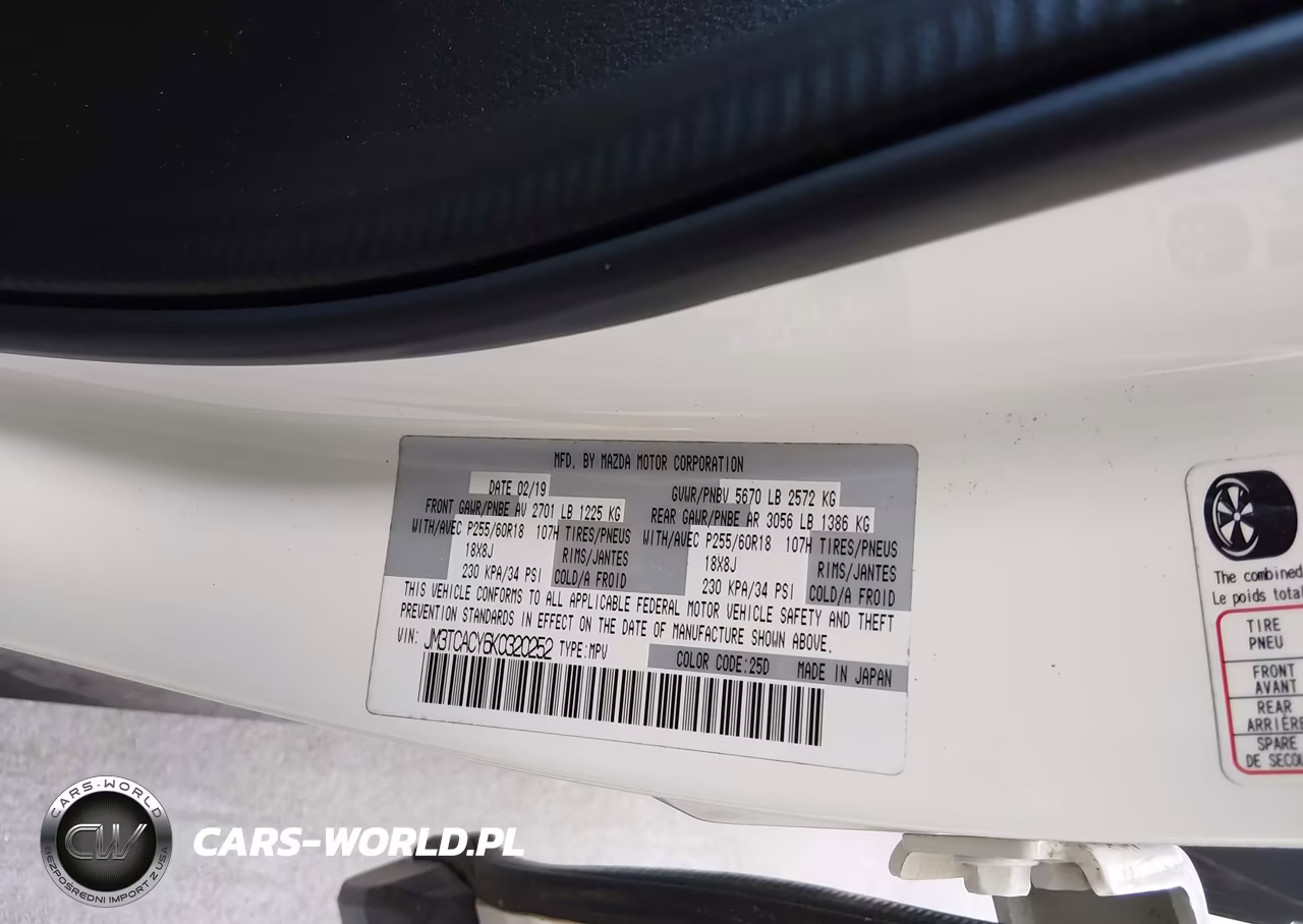 2019 Mazda Cx-9 Touring VIN:JM3TCACY6K0320252 - 9