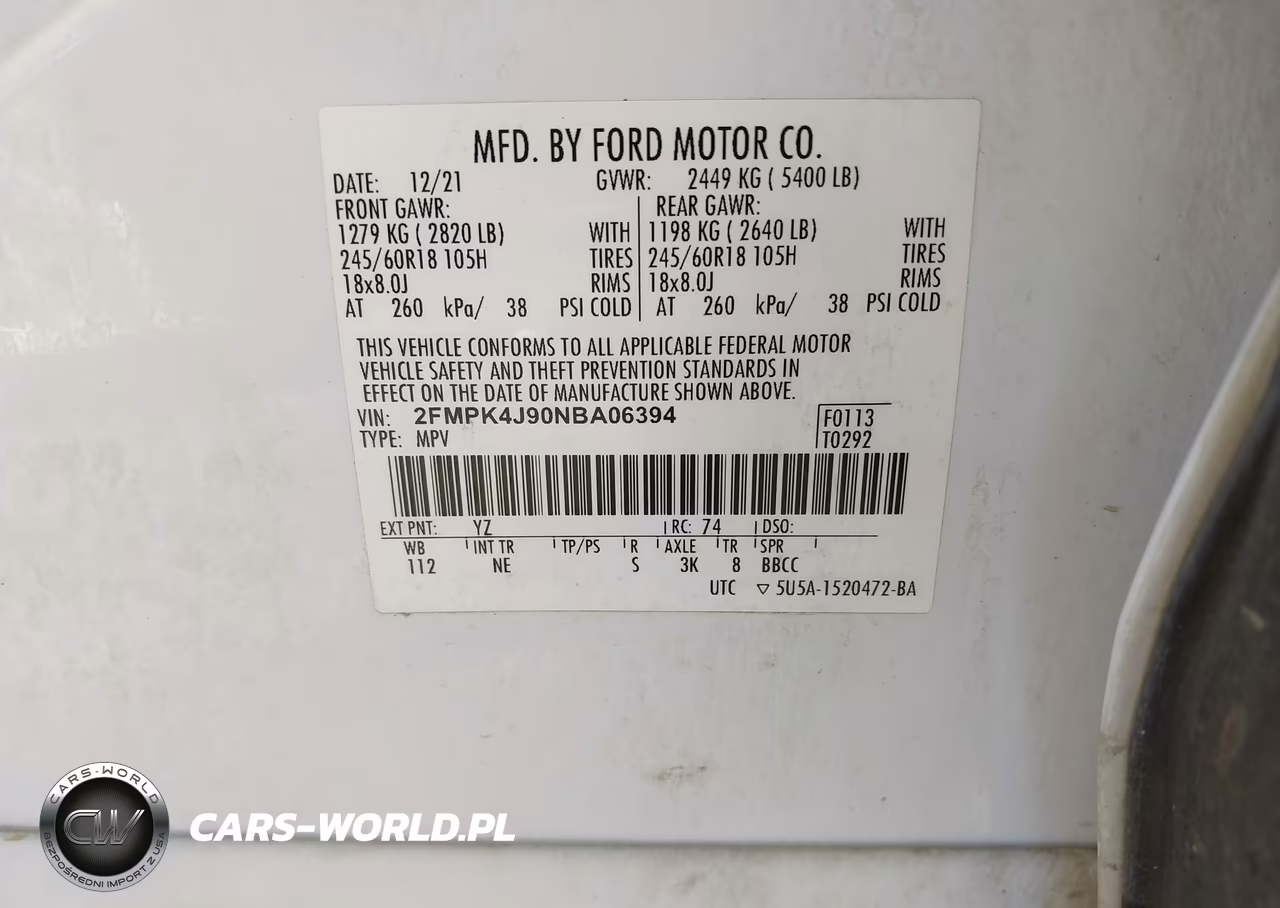 2022 Ford Edge Sel VIN:2FMPK4J90NBA06394 - 9