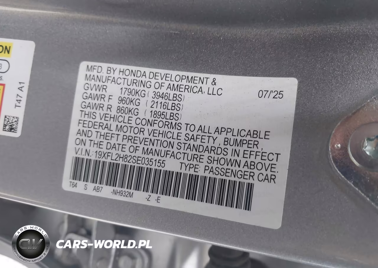 2025 Honda Civic Sedan Sport VIN:19XFL2H82SE035155 - 9