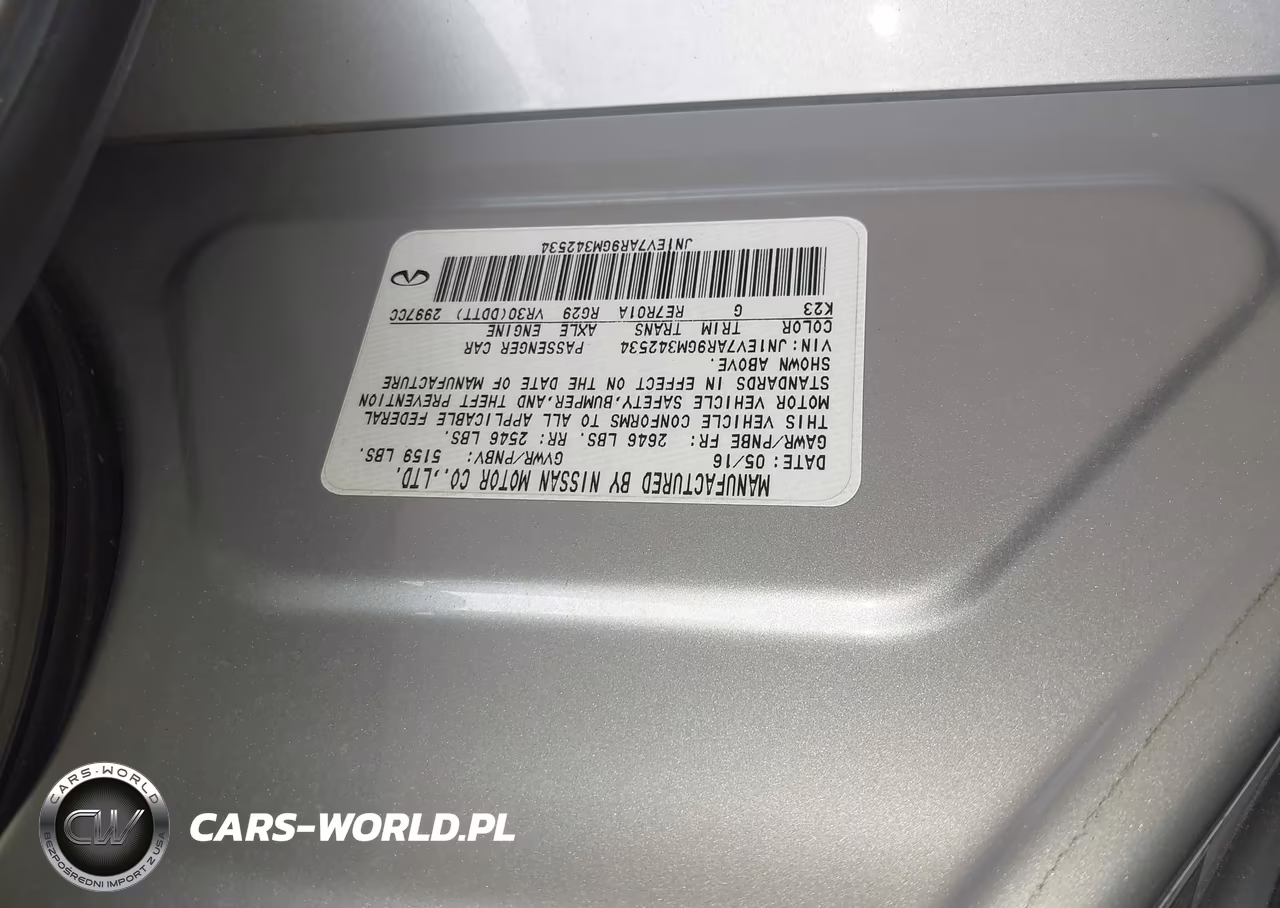 2016 Infiniti Q50 3.0T Premium VIN:JN1EV7AR9GM342534 - 9