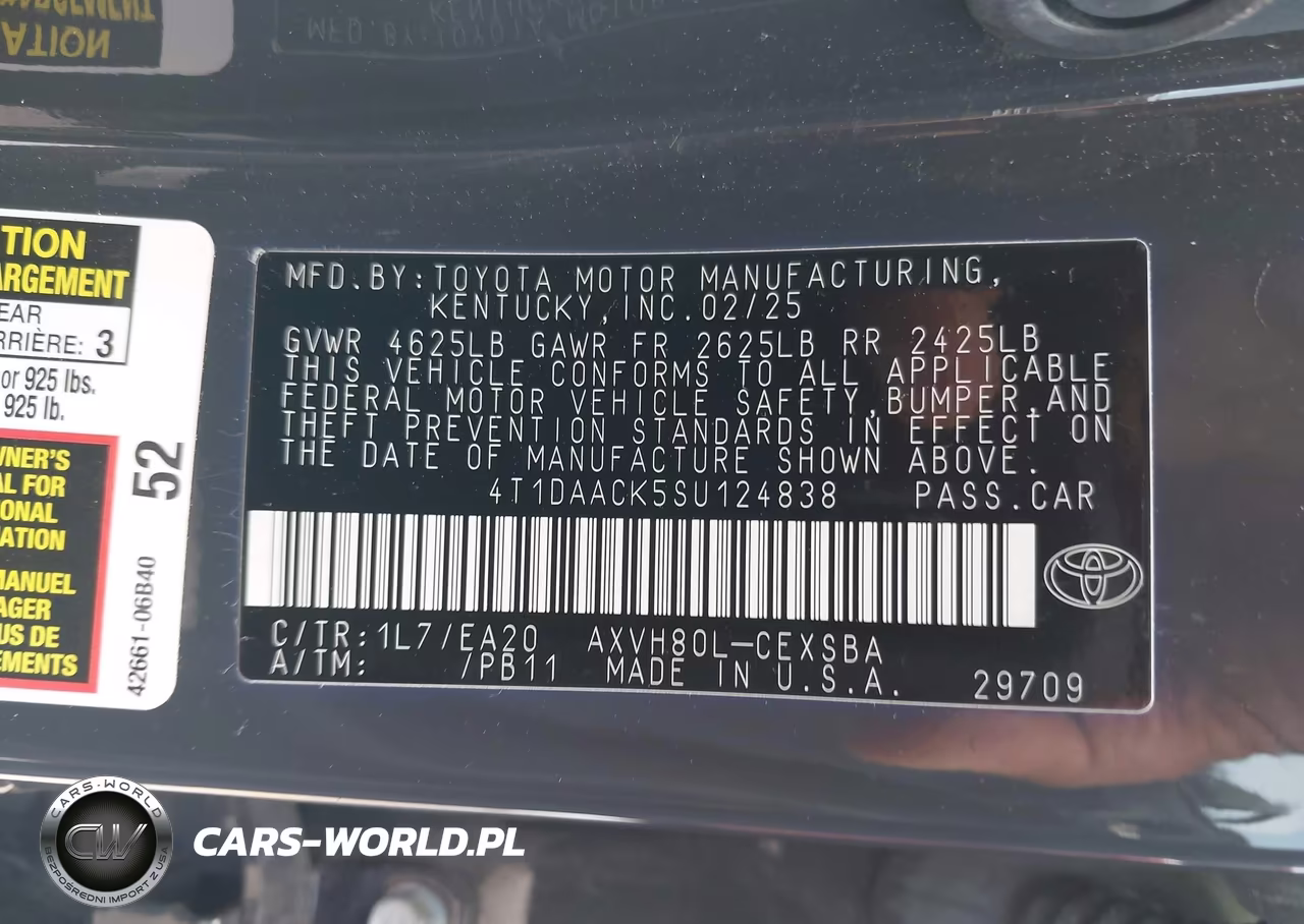 2025 Toyota Camry Se VIN:4T1DAACK5SU124838 - 9