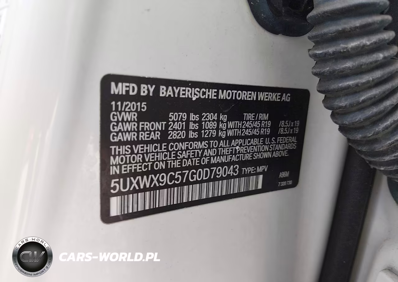 2016 BMW X3 xDrive28I VIN:5UXWX9C57G0D79043 - 9