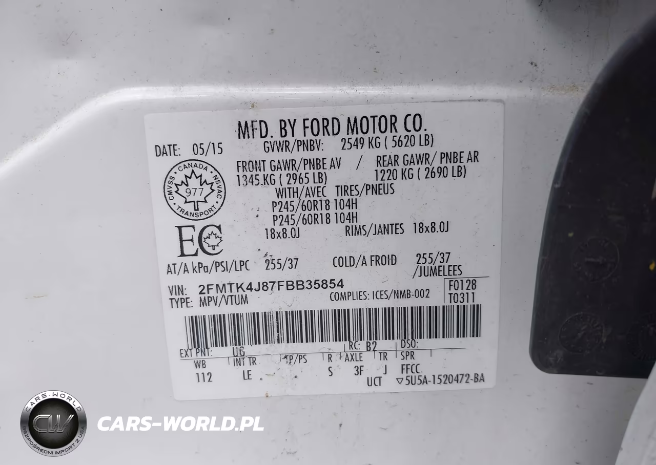 2015 Ford Edge Sel VIN:2FMTK4J87FBB35854 - 9