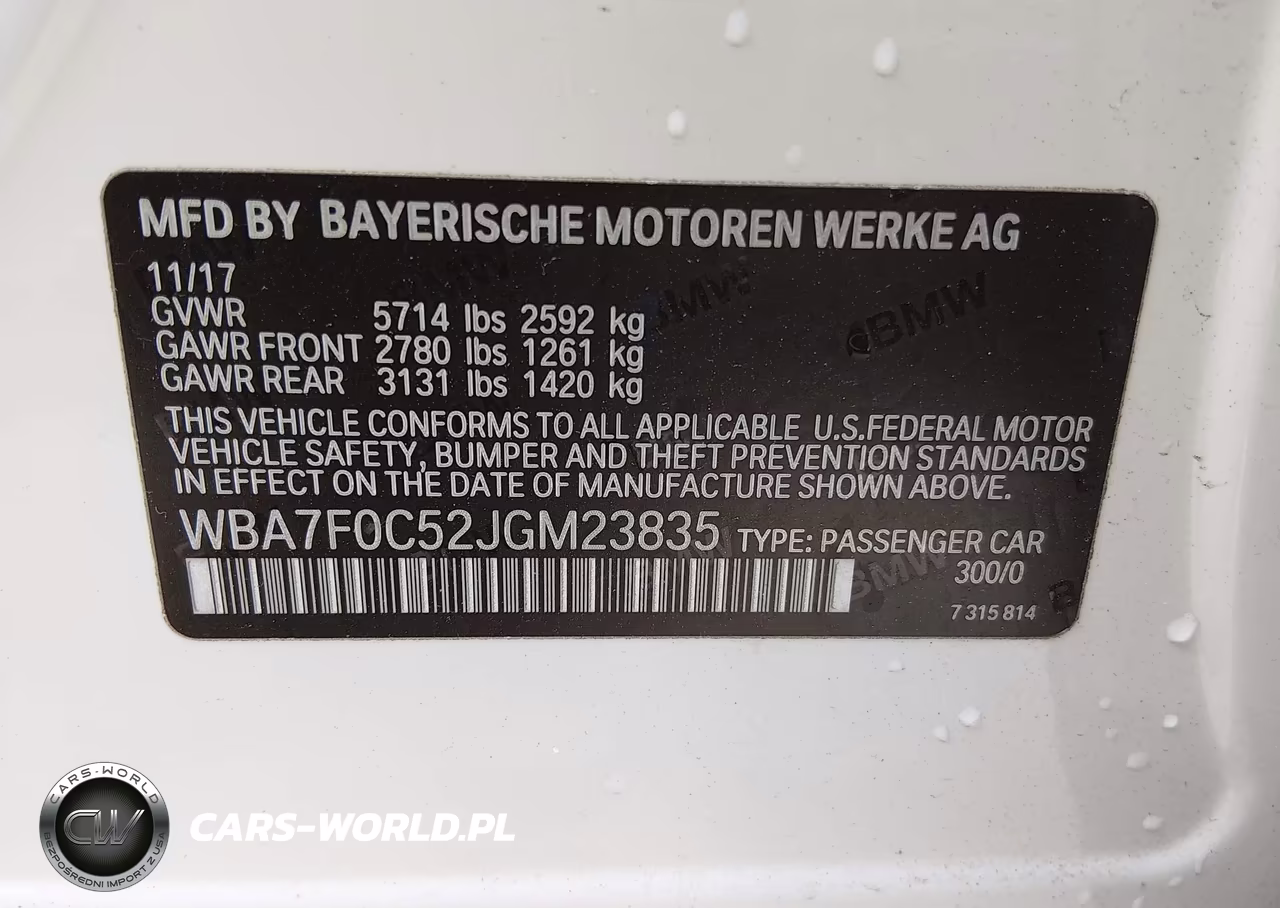 2018 BMW 7 Series 750I VIN:WBA7F0C52JGM23835 - 9