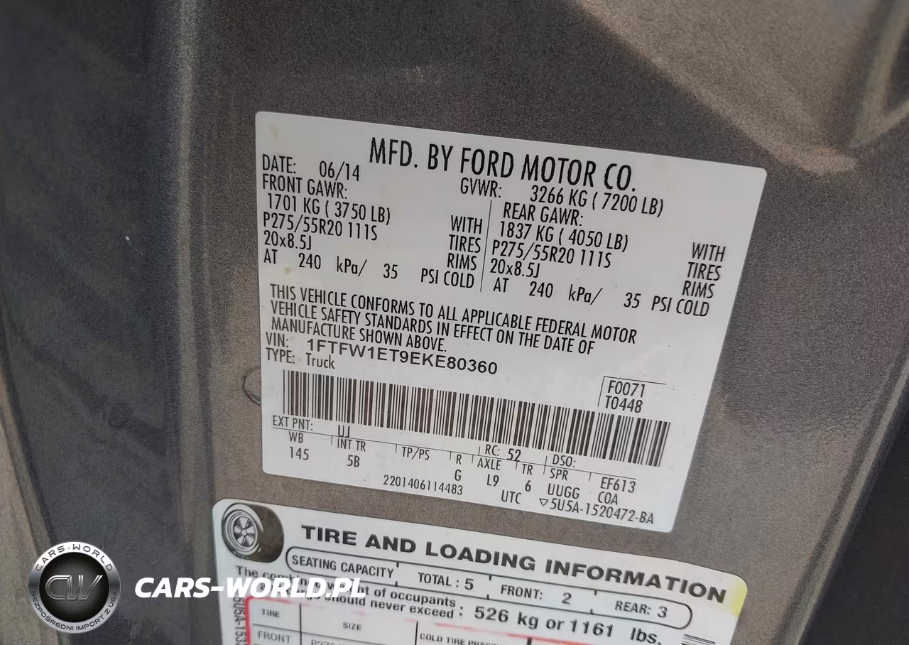 2014 Ford F-150 Fx4 VIN:1FTFW1ET9EKE80360 - 9