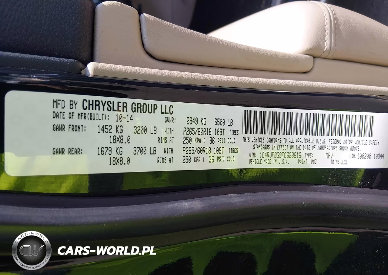 2015 Jeep Grand Cherokee Limited VIN:1C4RJFBG9FC628616 - 9