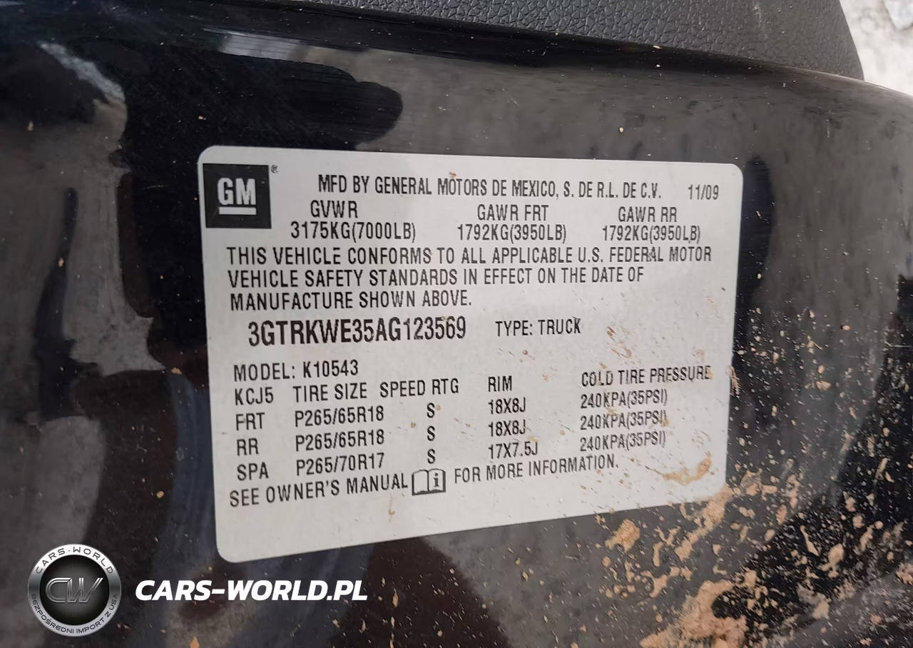 2010 GMC Sierra 1500 Slt VIN:3GTRKWE35AG123569 - 9