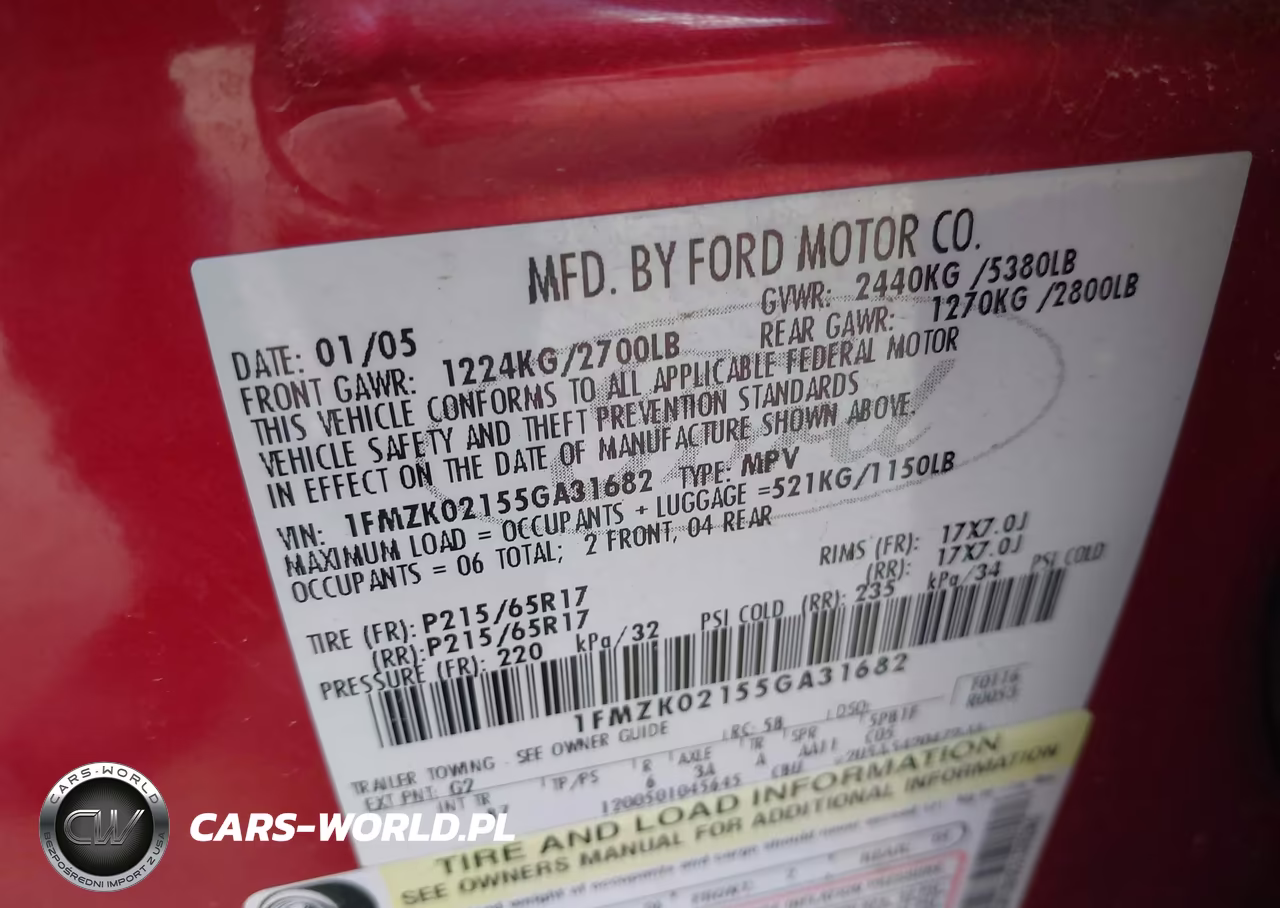 2005 Ford Freestyle Sel VIN:1FMZK02155GA31682 - 9