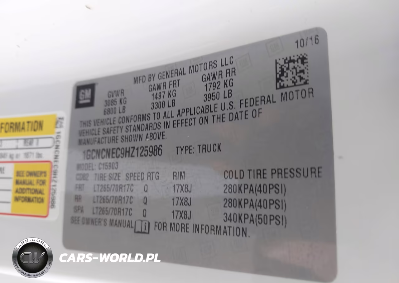 2017 Chevrolet Silverado 1500 Wt VIN:1GCNCNEC9HZ125986 - 9