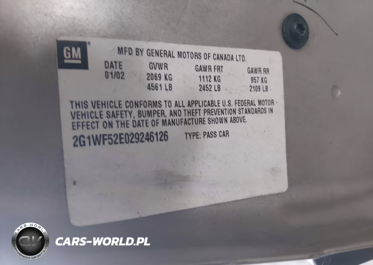 2002 Chevrolet Impala VIN:2G1WF52E029246126 - 9