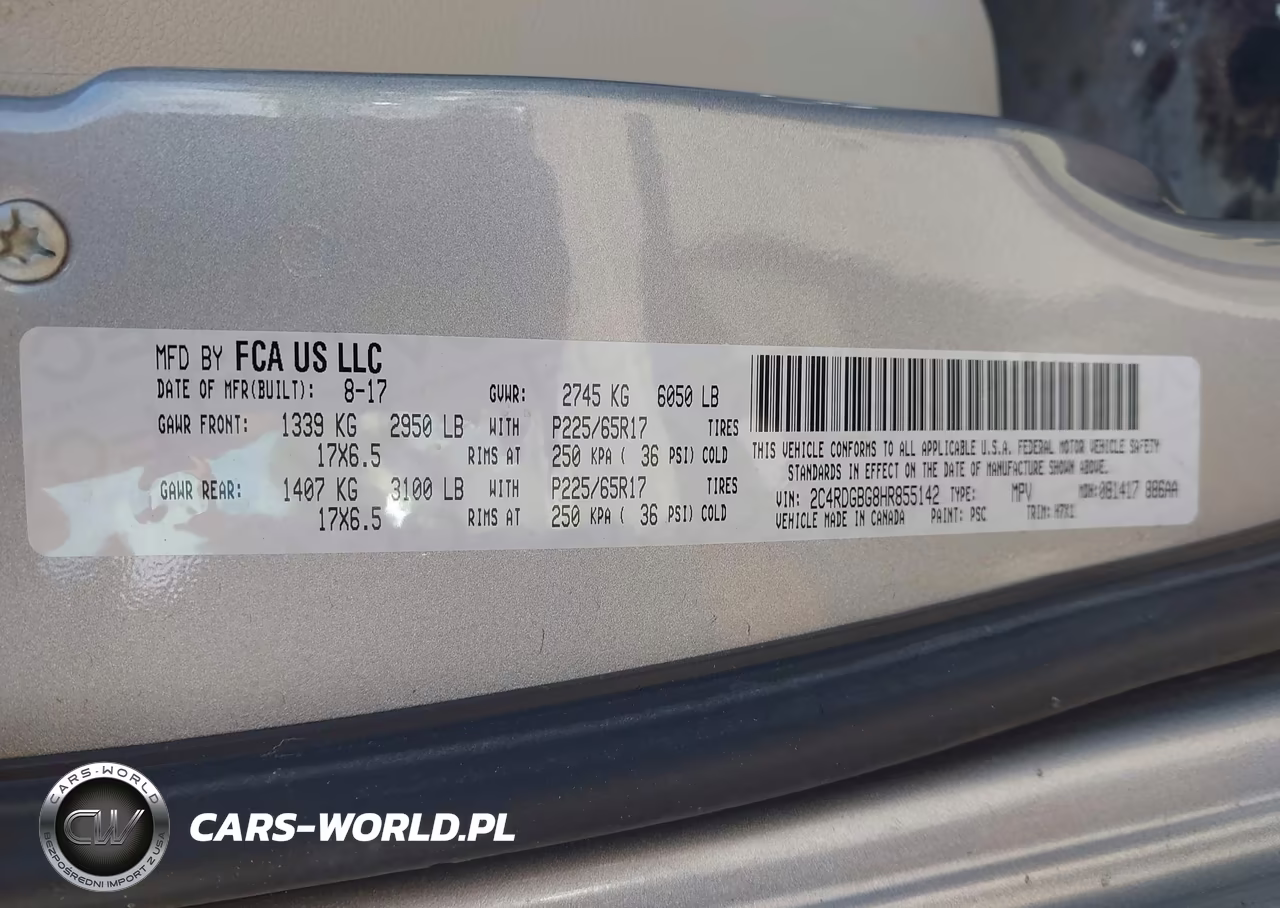 2017 Dodge Grand Caravan Se VIN:2C4RDGBG8HR855142 - 9