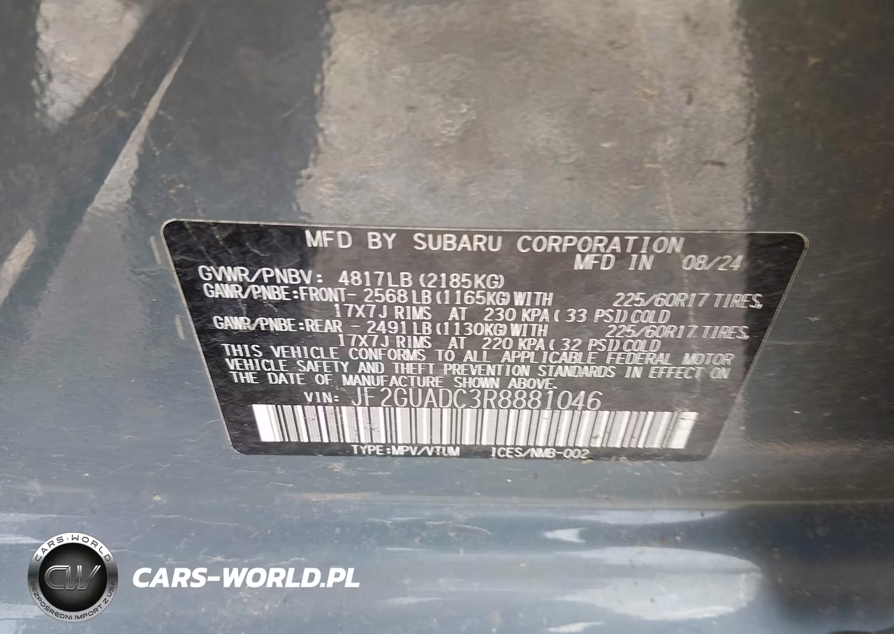 2024 Subaru Crosstrek Premium VIN:JF2GUADC3R8881046 - 9