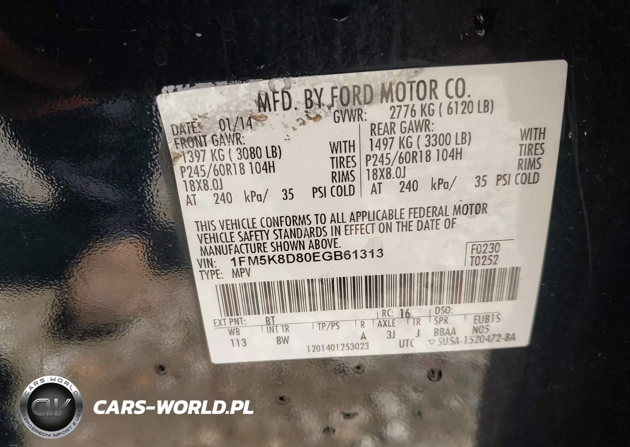 2014 Ford Explorer Xlt VIN:1FM5K8D80EGB61313 - 9
