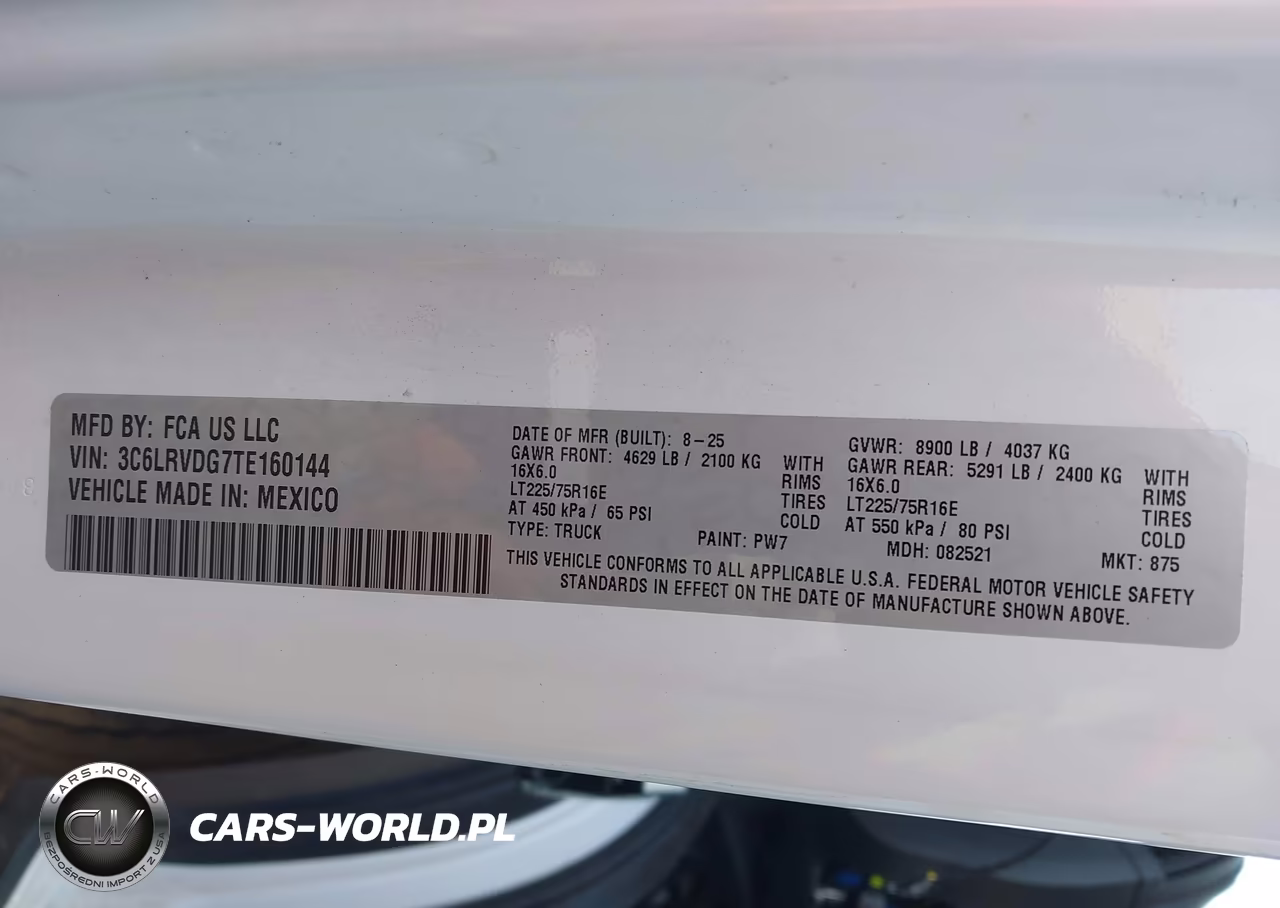 2026 Ram Promaster 2500 Tradesman High Roof 159 Wb W-Pass Seat VIN:3C6LRVDG7TE160144 - 9