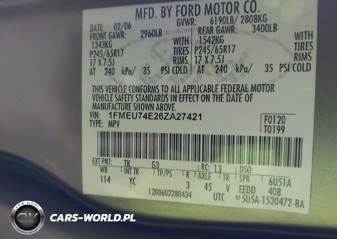 2006 Ford Explorer Eddie Bauer VIN:1FMEU74E26ZA27421 - 9
