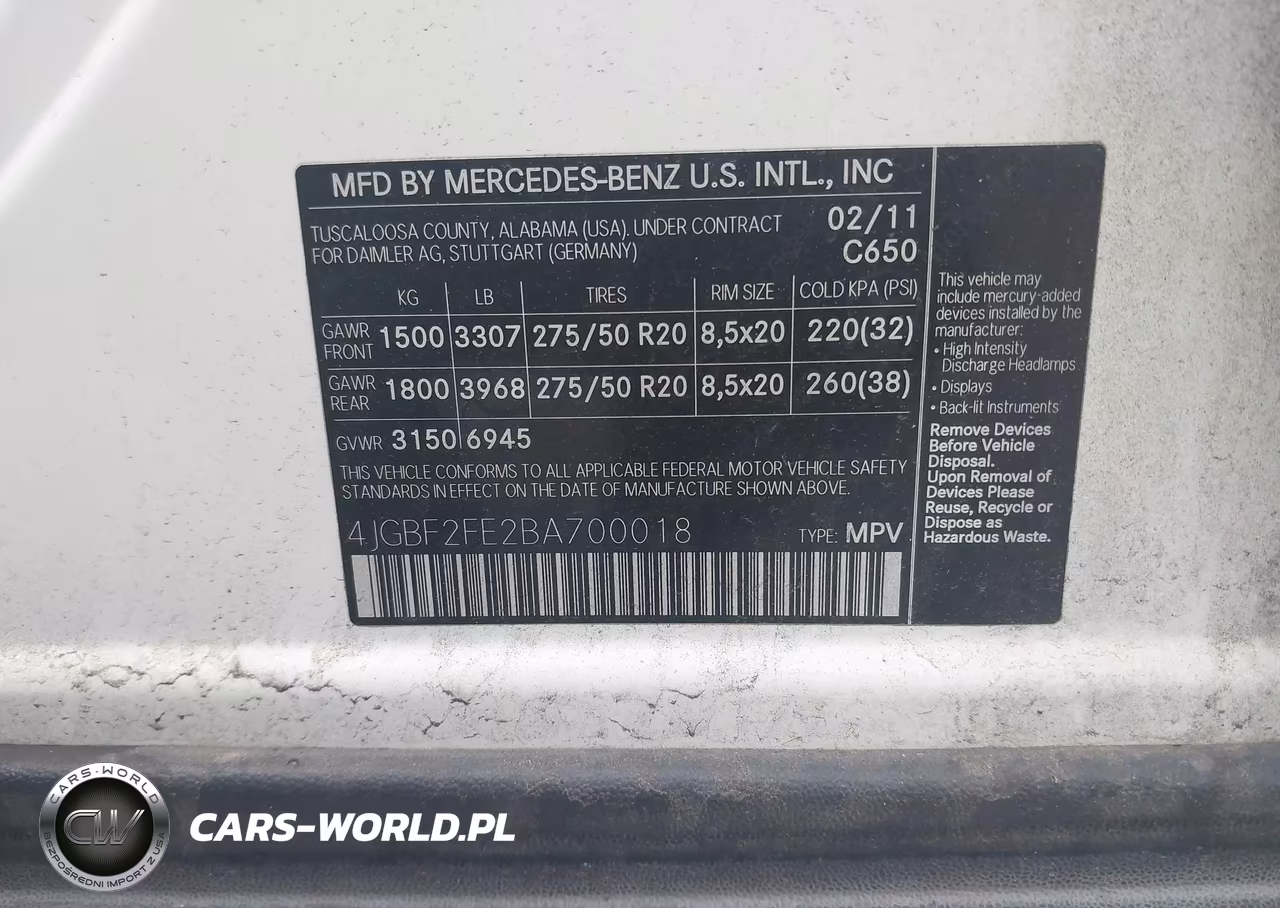 2011 Mercedes-Benz Gl 350 Bluetec 4Matic VIN:4JGBF2FE2BA700018 - 9