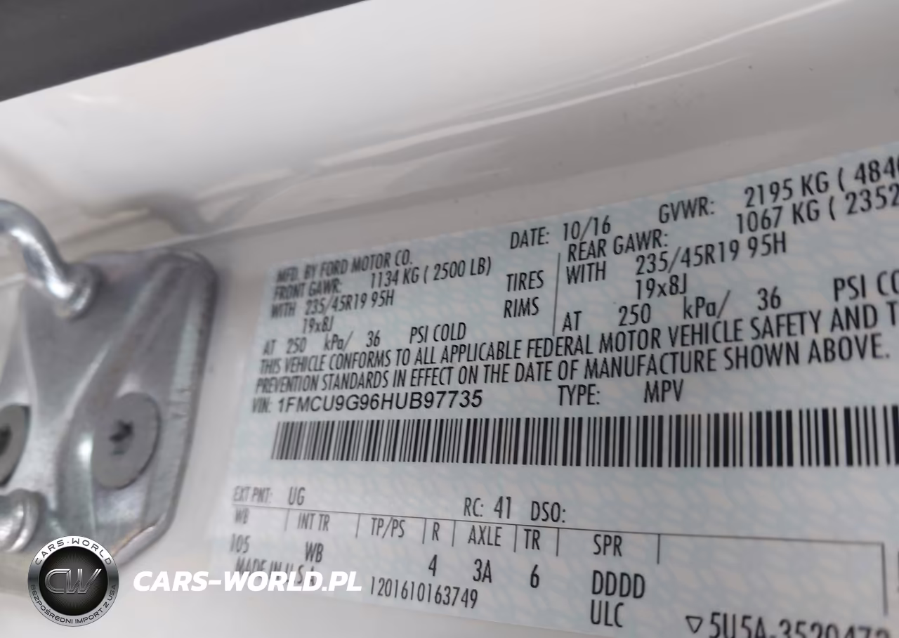 2017 Ford Escape Se VIN:1FMCU9G96HUB97735 - 9