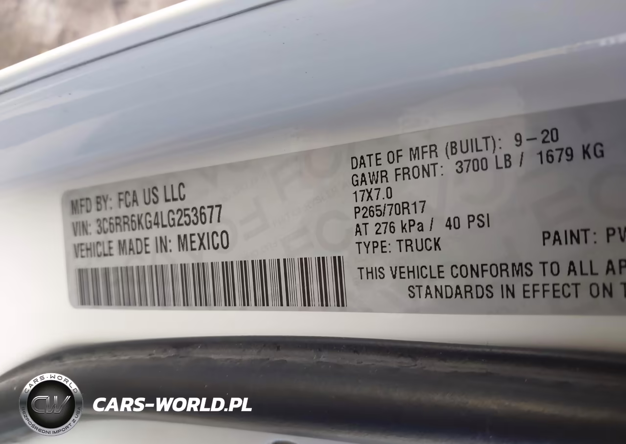 2020 Ram 1500 Classic Tradesman 4X2 5'7 Box VIN:3C6RR6KG4LG253677 - 9