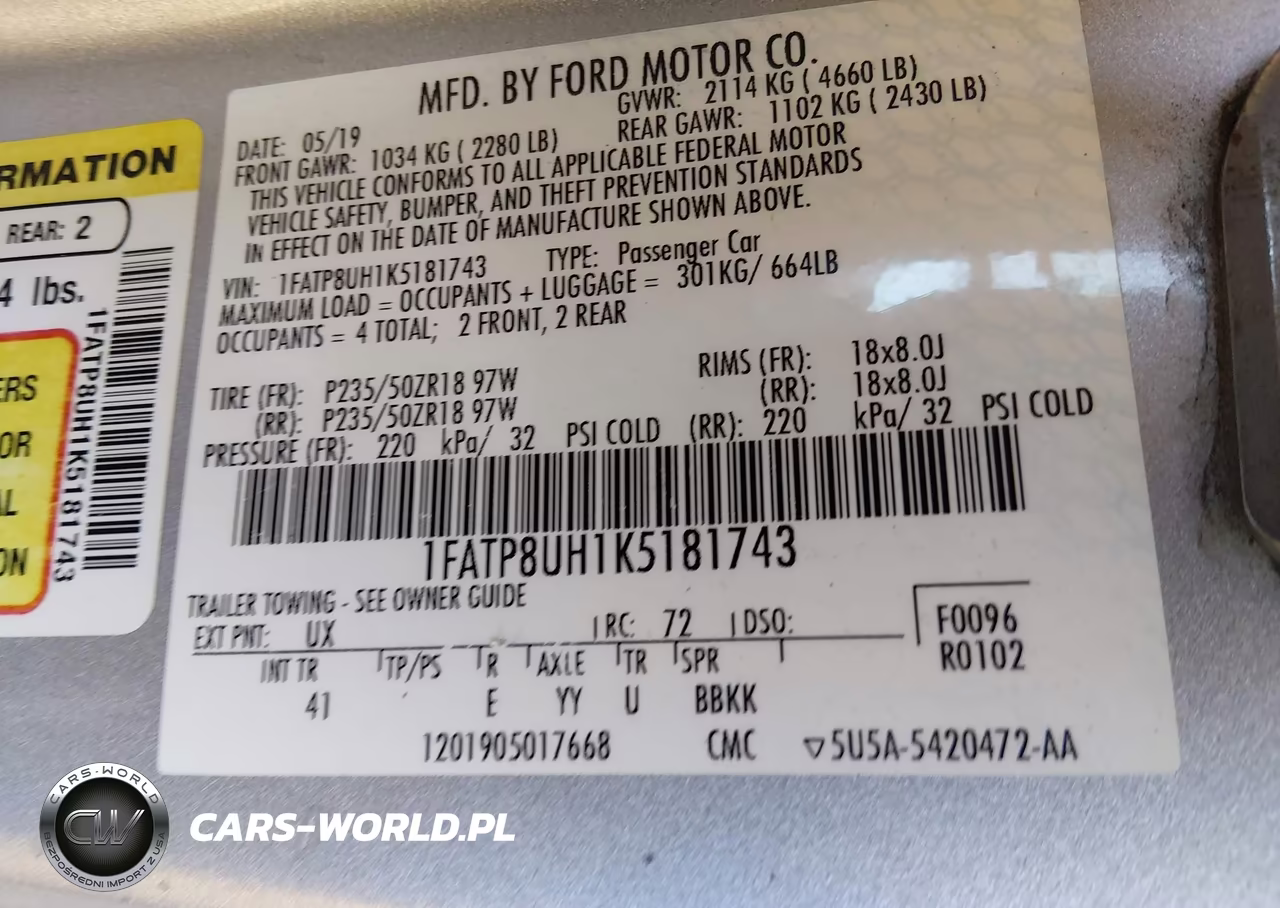 2019 Ford Mustang Ecoboost-Ecoboost Premium VIN:1FATP8UH1K5181743 - 9