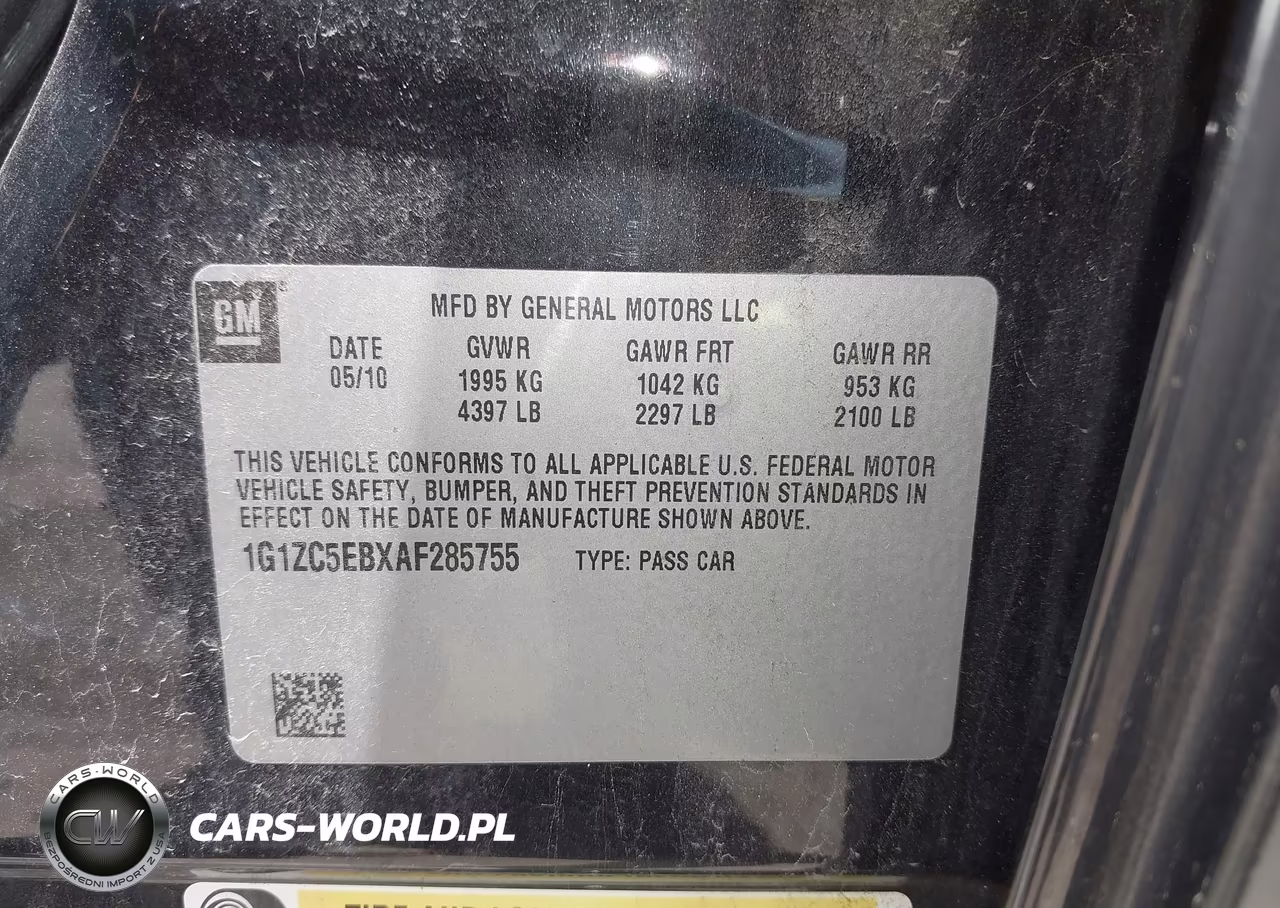 2010 Chevrolet Malibu Lt VIN:1G1ZC5EBXAF285755 - 9
