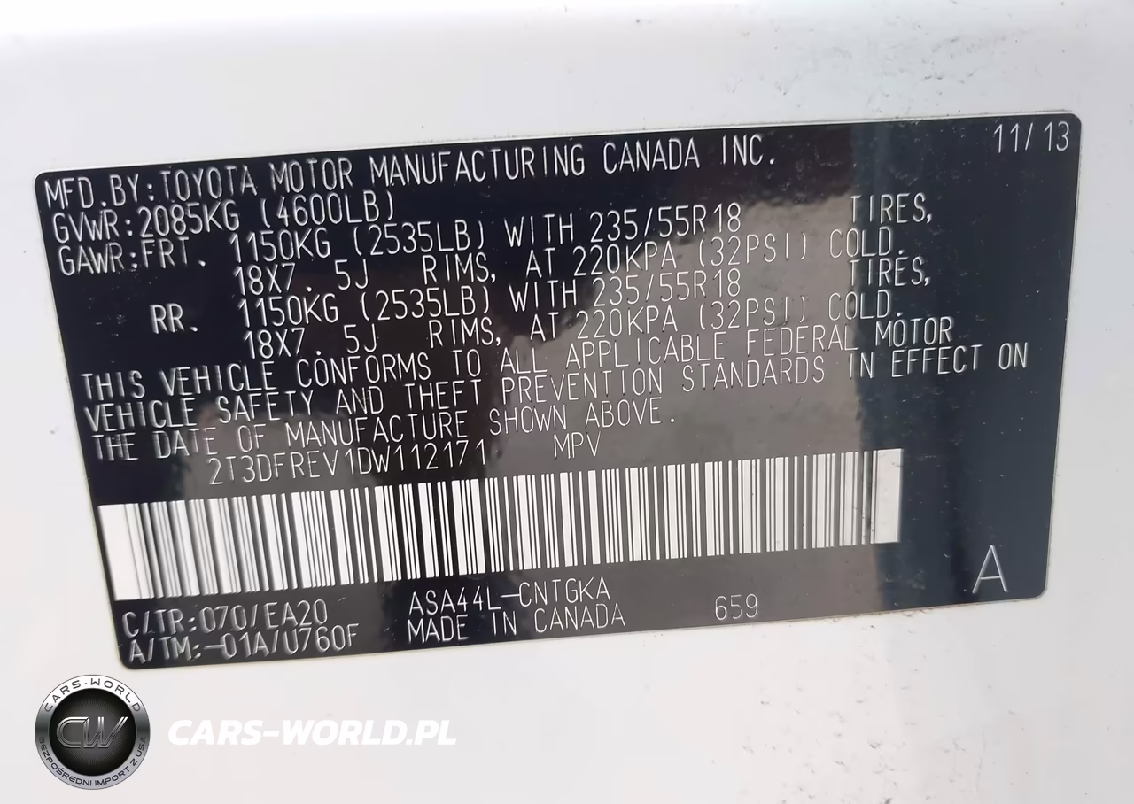 2013 Toyota Rav4 Limited VIN:2T3DFREV1DW112171 - 9