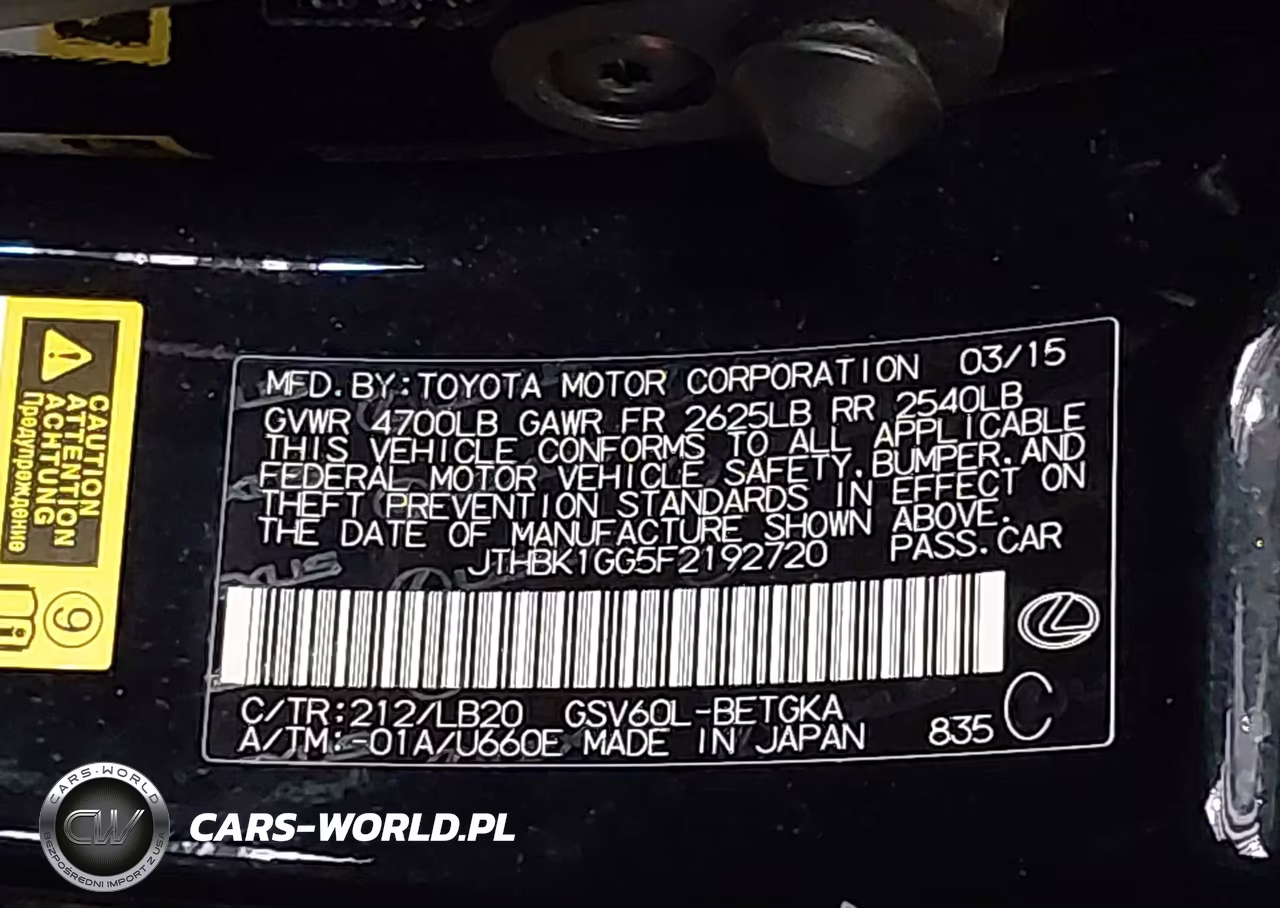 2015 Lexus Es 350 VIN:JTHBK1GG5F2192720 - 9