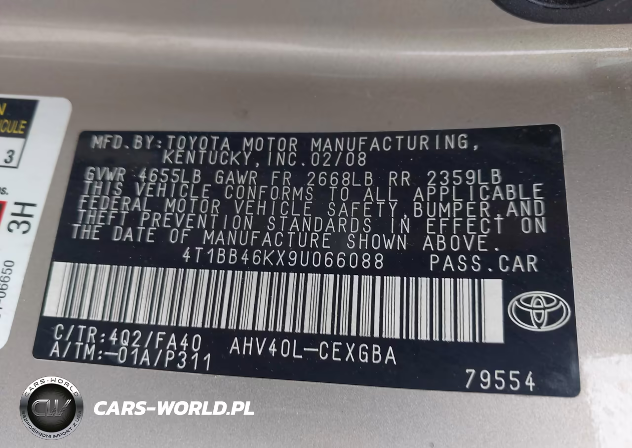 2009 Toyota Camry Hybrid VIN:4T1BB46KX9U066088 - 9