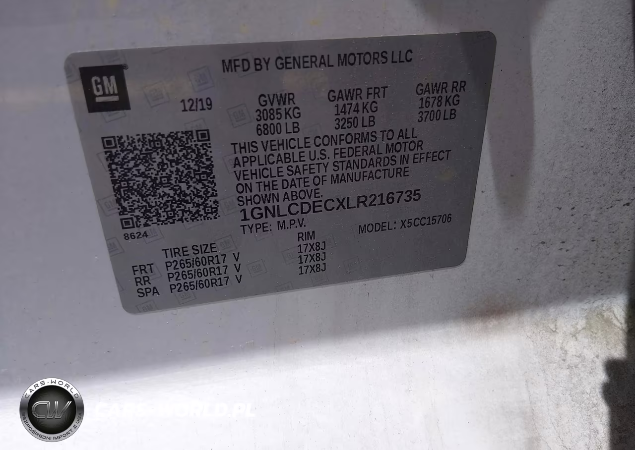 2020 Chevrolet Tahoe 2Wd Commercial Fleet VIN:1GNLCDECXLR216735 - 9
