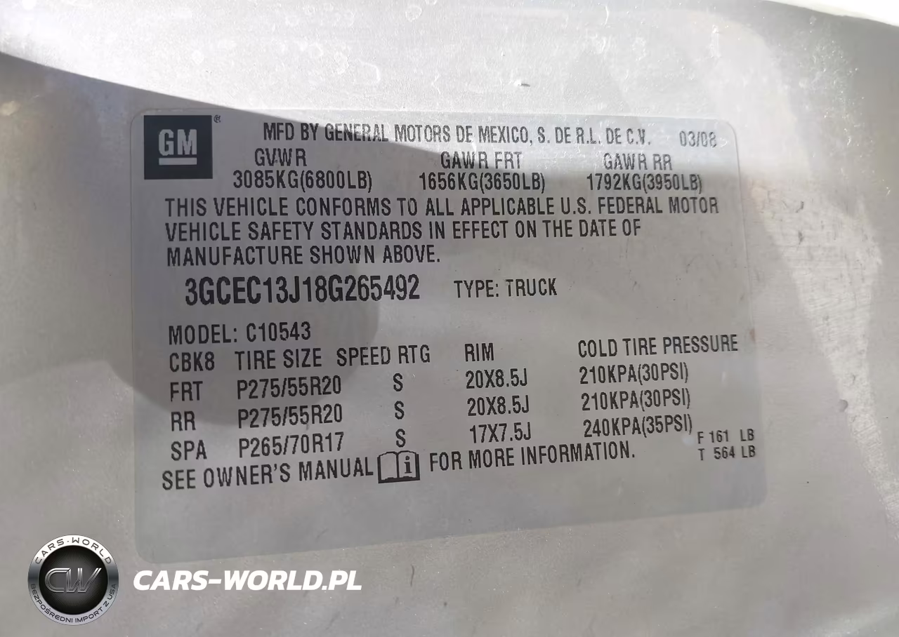 2008 Chevrolet Silverado 1500 Lt1 VIN:3GCEC13J18G265492 - 9