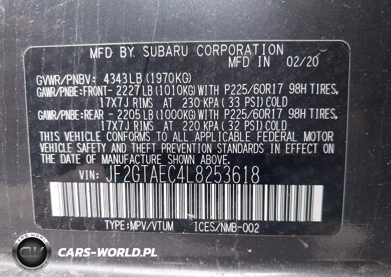 2020 Subaru Crosstrek Premium VIN:JF2GTAEC4L8253618 - 9