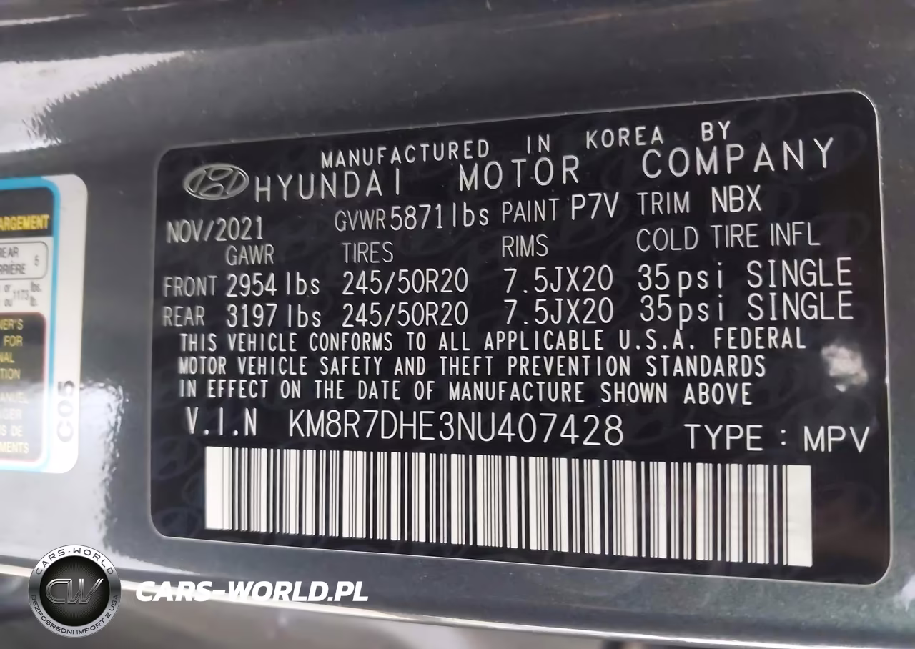 2022 Hyundai Palisade Calligraphy VIN:KM8R7DHE3NU407428 - 9
