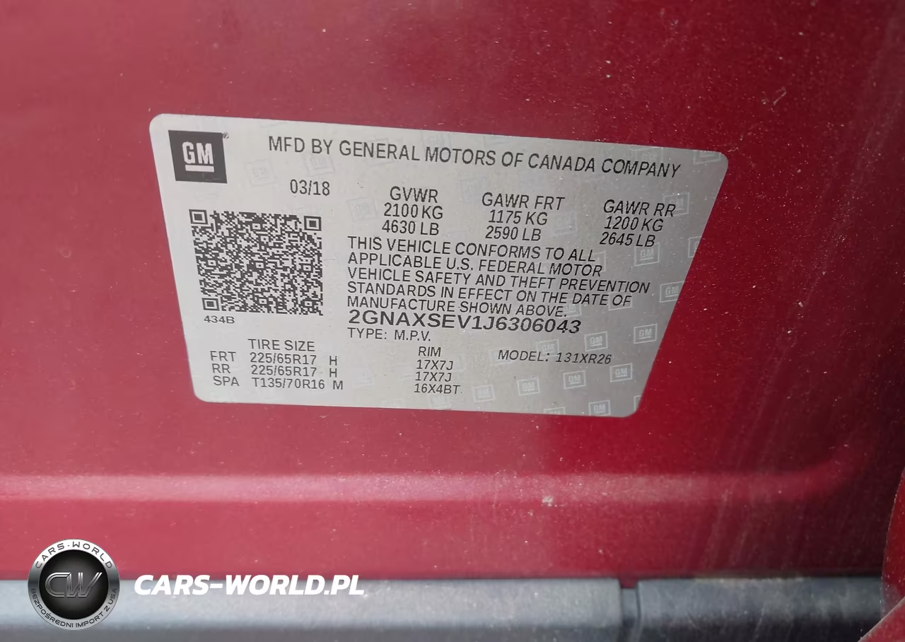 2018 Chevrolet Equinox Lt VIN:2GNAXSEV1J6306043 - 9