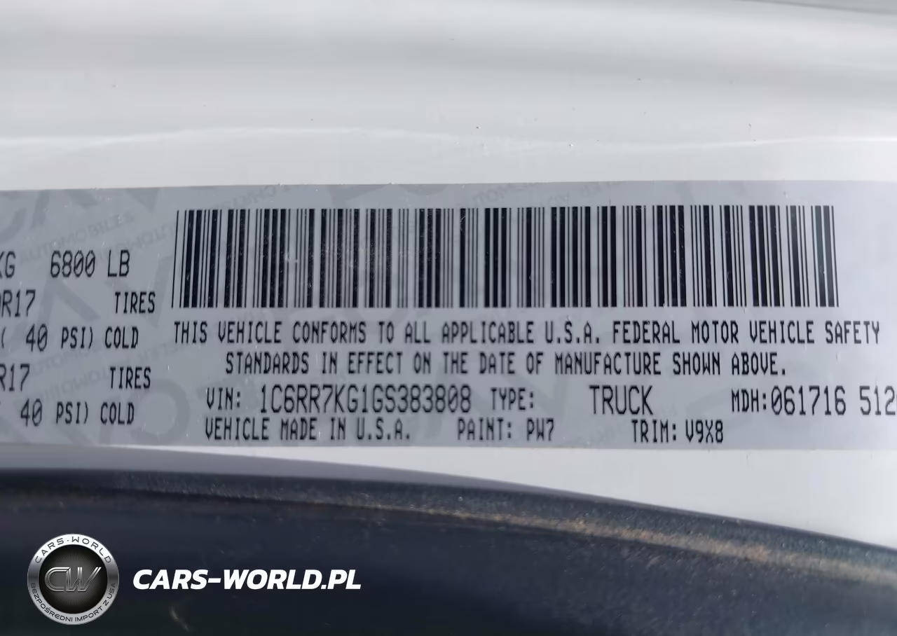2016 Ram 1500 Tradesman VIN:1C6RR7KG1GS383808 - 9