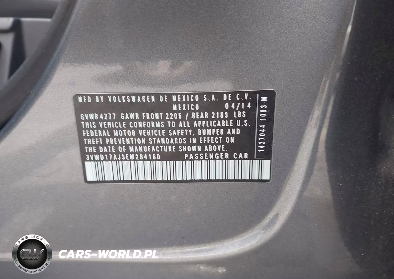 2014 Volkswagen Jetta 1.8T Se VIN:3VWD17AJ3EM284160 - 9
