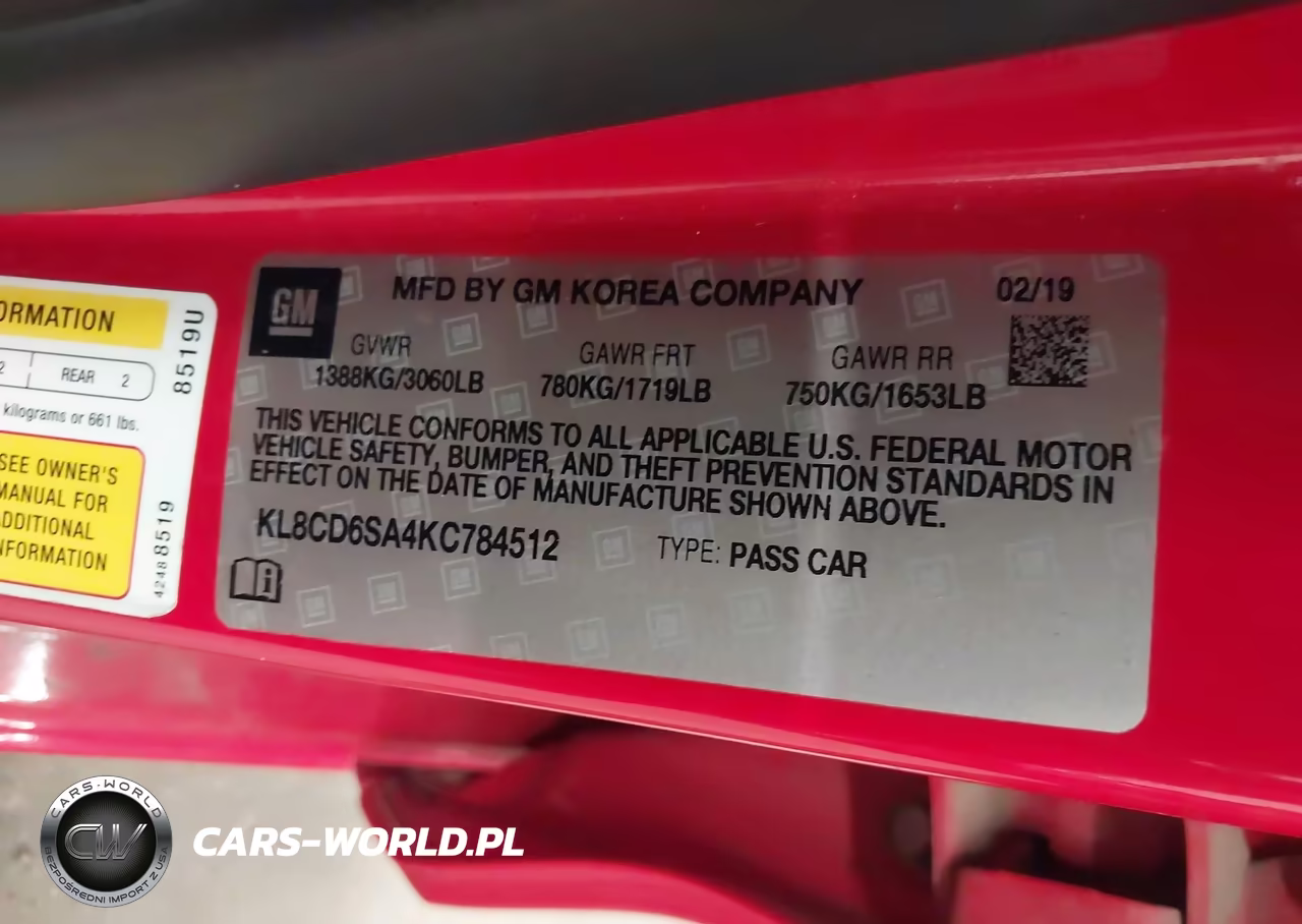 2019 Chevrolet Spark 1Lt Cvt VIN:KL8CD6SA4KC784512 - 9