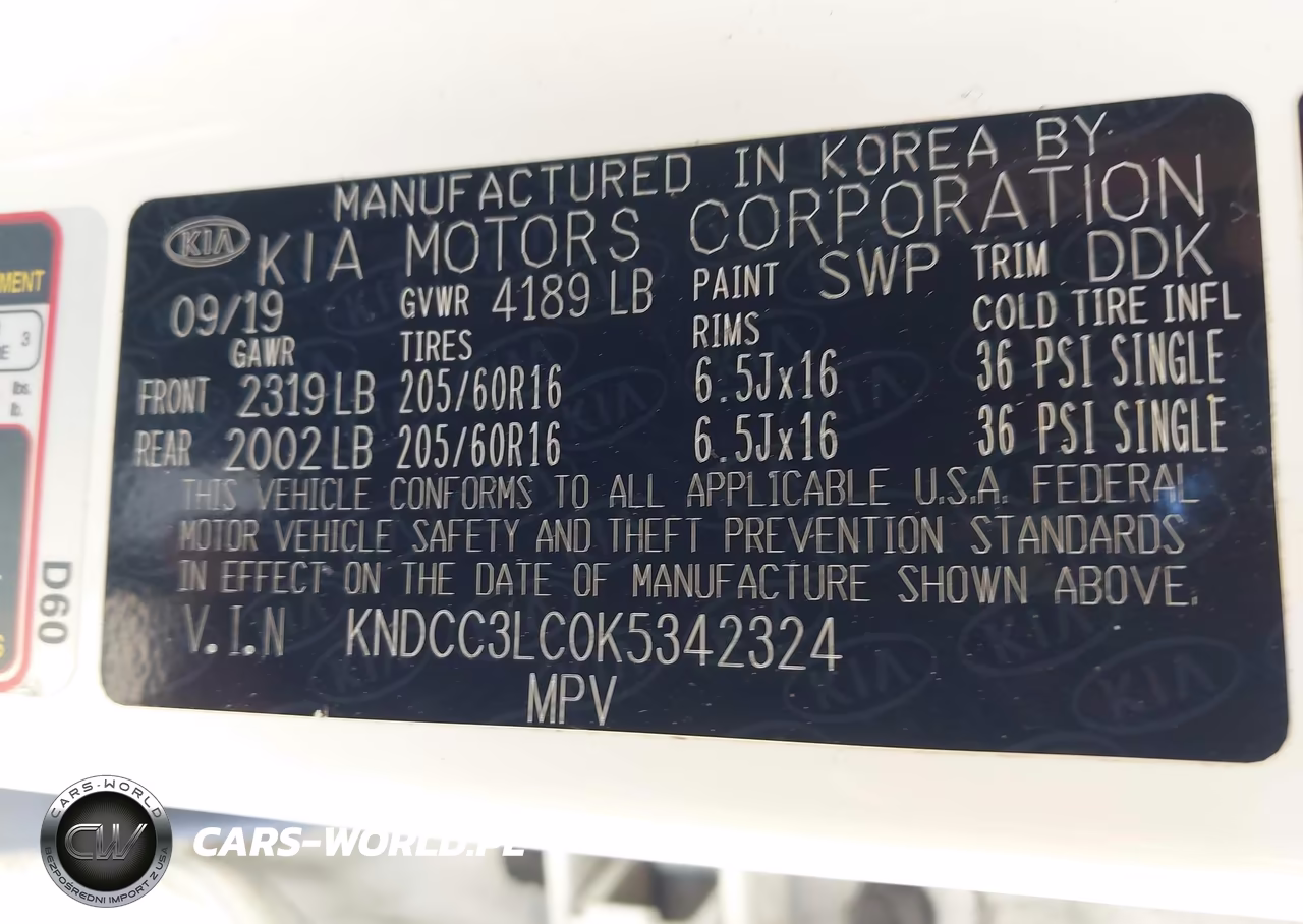 2019 Kia Niro Ex VIN:KNDCC3LC0K5342324 - 9