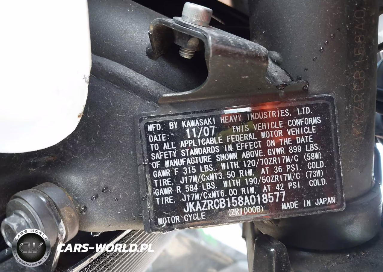 2008 Kawasaki Zr1000 B VIN:JKAZRCB158A018577 - 10