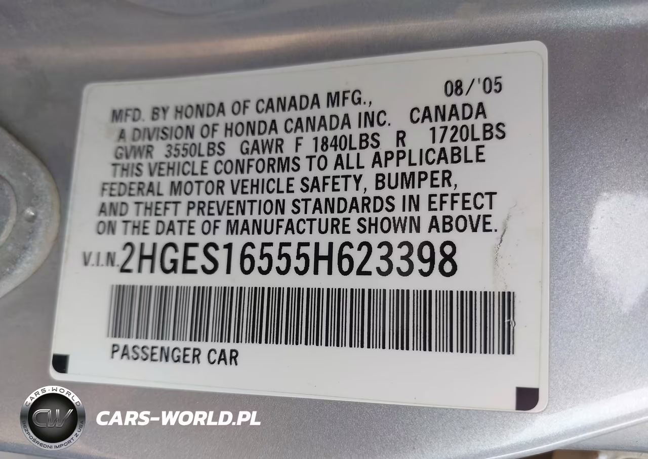2005 Honda Civic Lx VIN:2HGES16555H623398 - 9