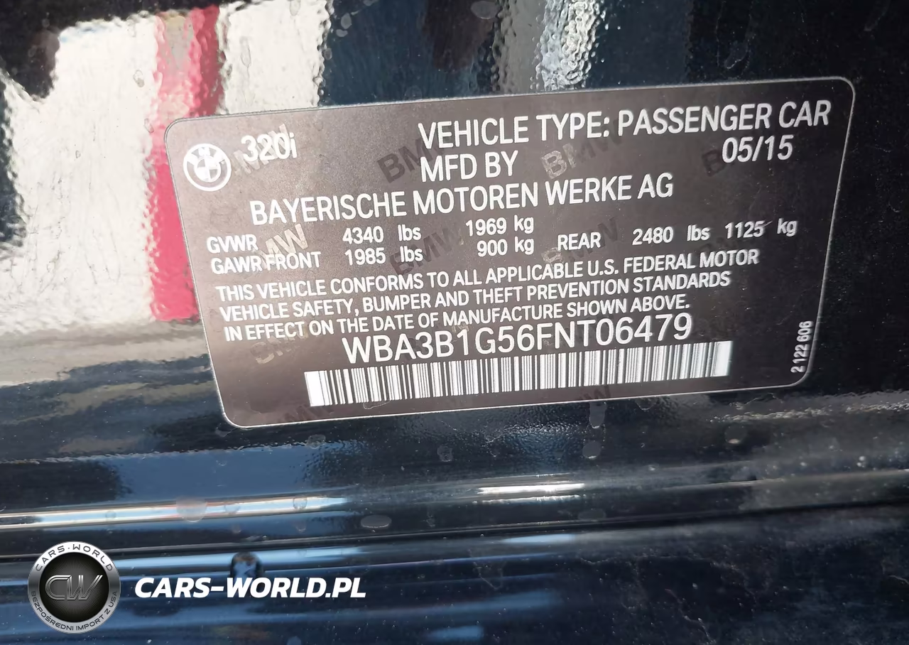 2015 BMW 320I VIN:WBA3B1G56FNT06479 - 9