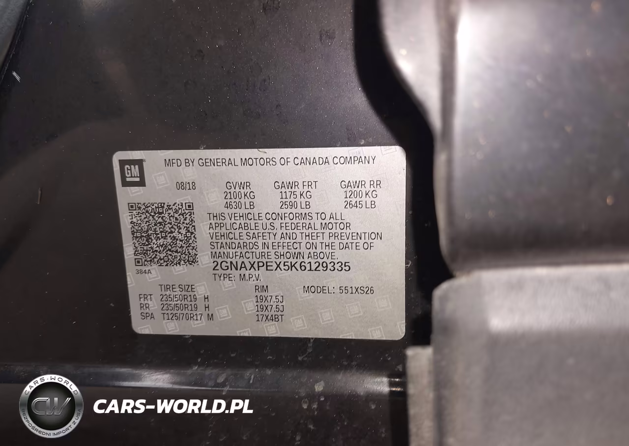 2019 Chevrolet Equinox Premier VIN:2GNAXPEX5K6129335 - 9