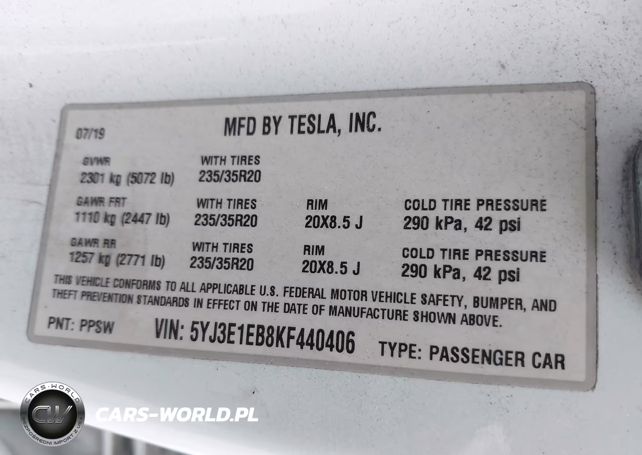 2019 Tesla Model 3 Long Range-Performance VIN:5YJ3E1EB8KF440406 - 9