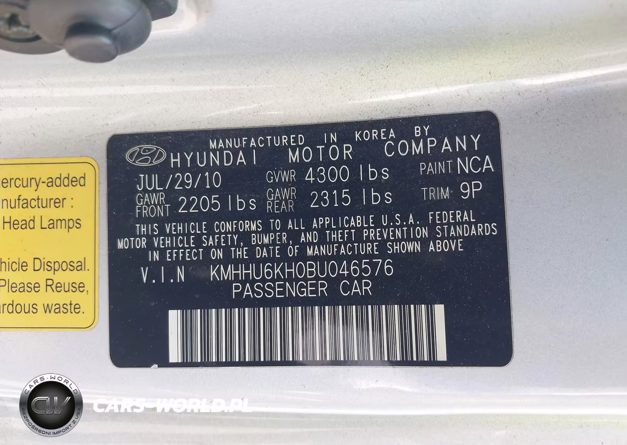 2011 Hyundai Genesis 3.8 Grand Touring VIN:KMHHU6KH0BU046576 - 9