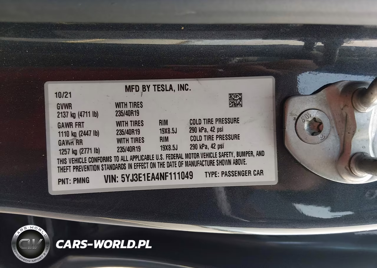 2022 Tesla Model 3 Rear-Wheel Drive VIN:5YJ3E1EA4NF111049 - 9