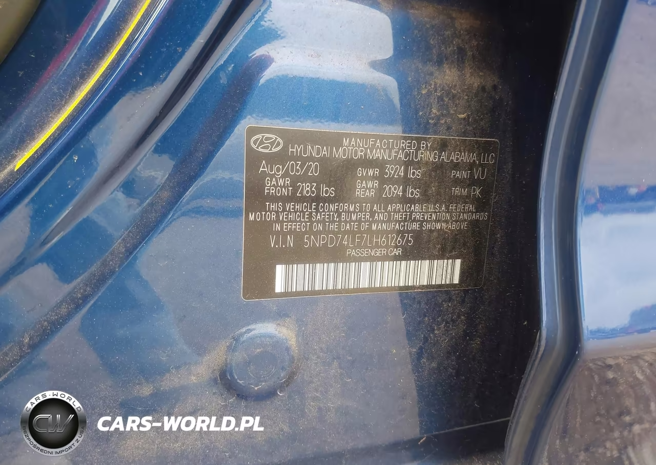 2020 Hyundai Elantra Se VIN:5NPD74LF7LH612675 - 9